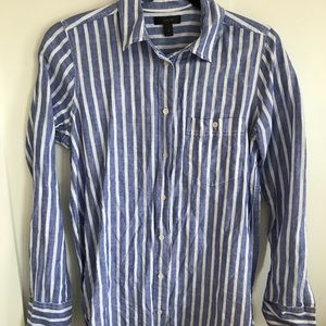 JCrew Womens Tunic Stripe Buttondown
